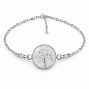 Trauerschmuck Armband - Lebensbaum aus Haaren gefertigt silber